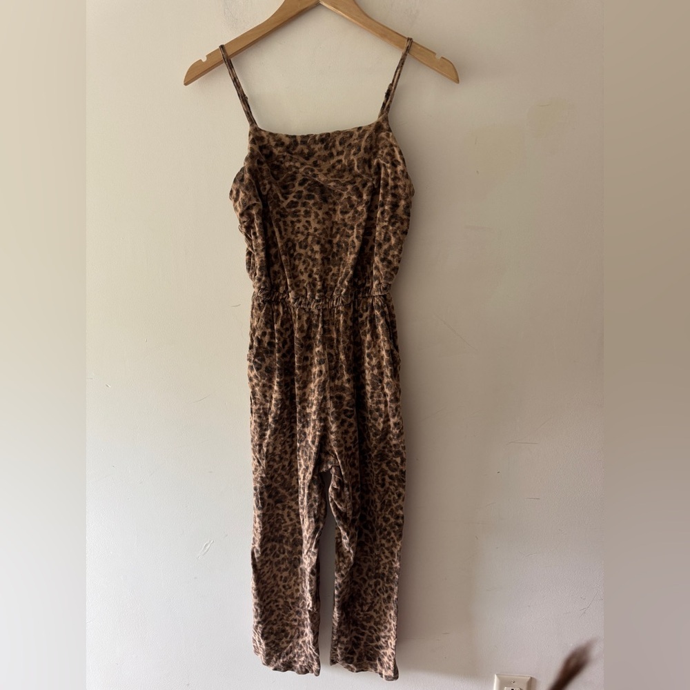 Old Navy Waist Defined Sleeveless Cami Jumpsuit-‎ Leopard Animal Print - Picture 2 of 7